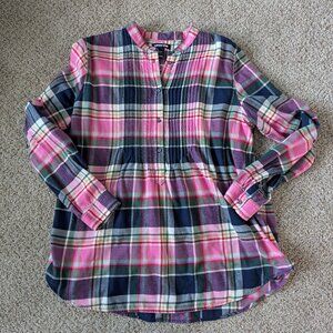 EUC Lands End Flannel blouse, 18T (18 Tall)